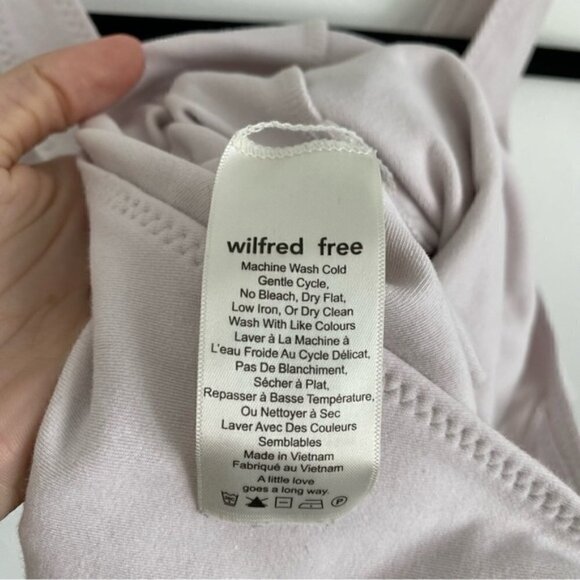 Aritzia Wilfred Free Leila Scoop Neck Bodysuit in Silene Light Pink • S Small - Picture 8 of 10